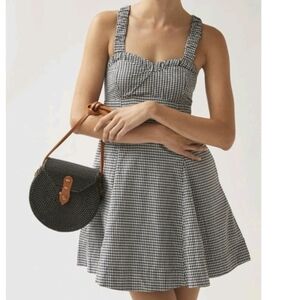ANTHROPOLOGIE MAEVE gingham mini dress - size large